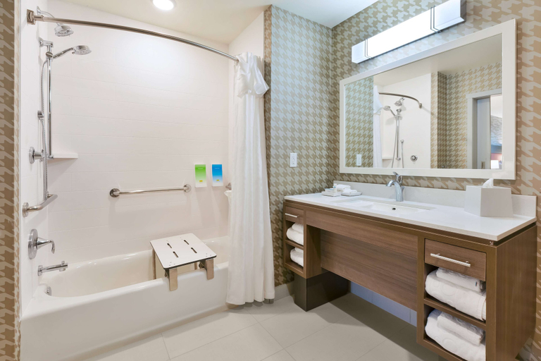 Bathroom 4, Home2 Suites by Hilton Saginaw, MI, Saginaw