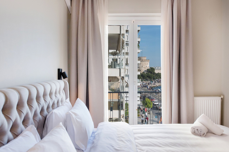 Bedroom 2, Primavera' Seafront apt with tower view, Central Macedonia