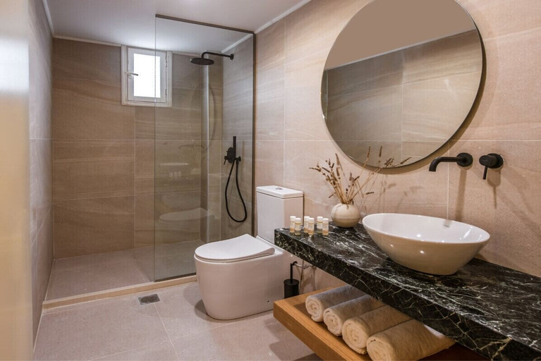 Bathroom 5, Malena Hotel & Suites - Adults Only by Omilos Hotels, Crete