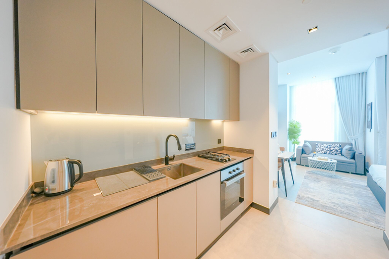 Private kitchen 4, Stylish Retreat in Business Bay, Dubai