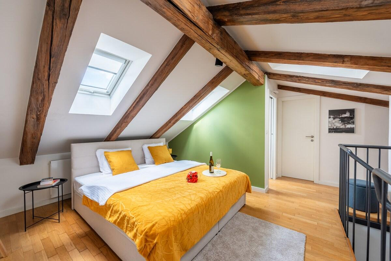 Bedroom 2, Duplex apartment on Soukenicka, Praha 7
