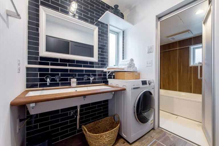 Bathroom 2, Kitchen and Balcony 99 Stay Sasebo #SGx, Sasebo