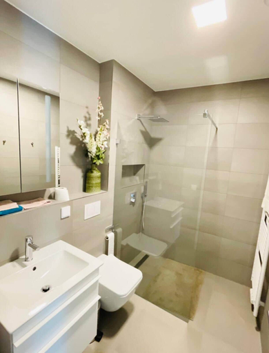 Bathroom, New Studio in Belair with balcony, Luxembourg