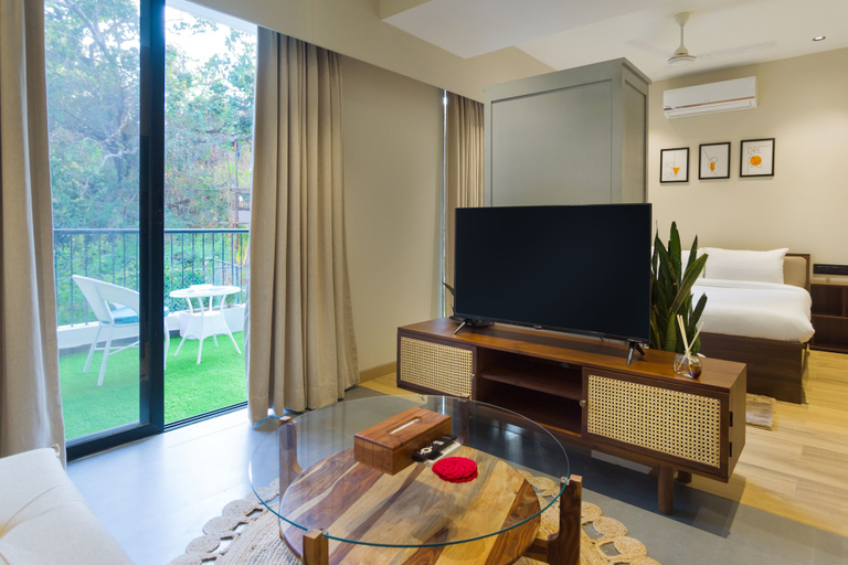 Bedroom 3, Etereo Stays Luxury Apartments in Arpora, North Goa