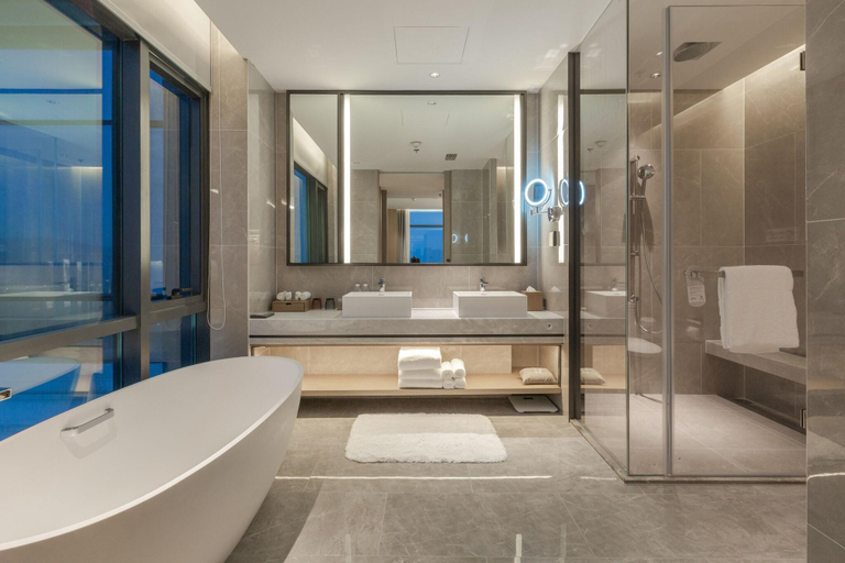 Bathroom 4, The Meixi Lake - Marriott Executive Apartments, Changsha