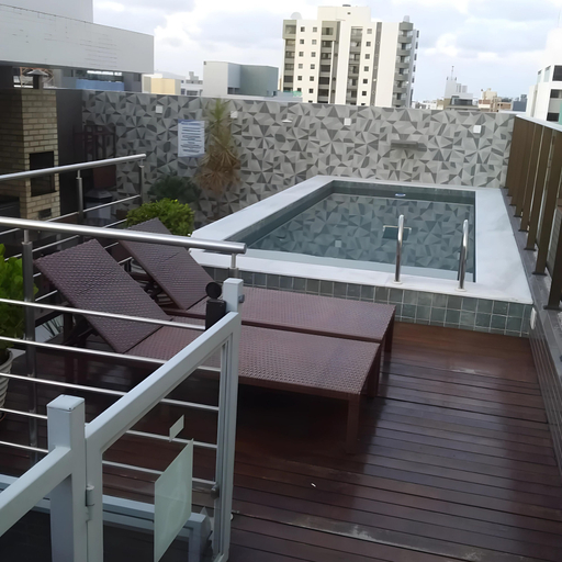 Rooftop pool 3, Apto a 300m da Praia de Intermares, Cabedelo