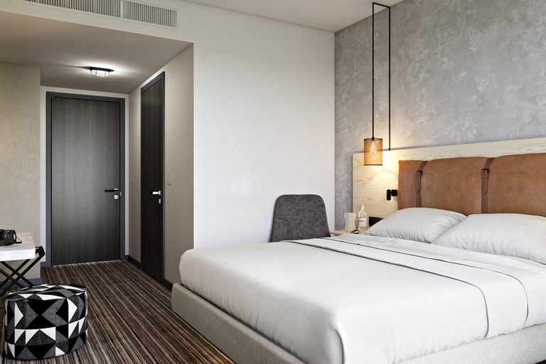 Bedroom 5, Moxy Duesseldorf South, Düsseldorf