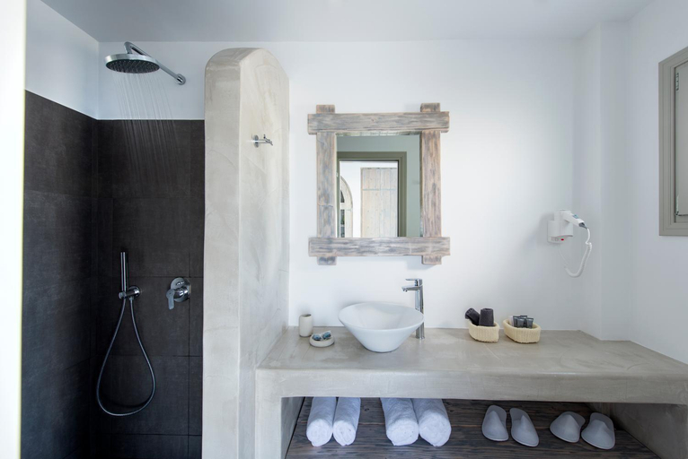 Bathroom 3, Caldera's Dolphin Hotel, South Aegean