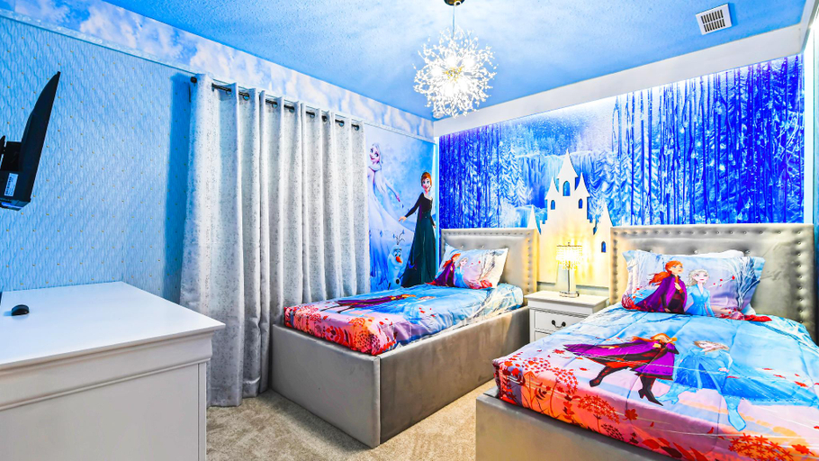 Bedroom 3, Mario Game Room Theater Loft w/ Pool Spa Disney, Polk