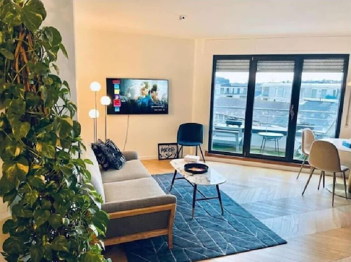Living area, Luxury 1 bed. in Center Terrace&Parking, Luxembourg