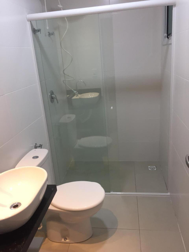 Bathroom, Gaivotas Apart - Frente Mar, Florianopolis