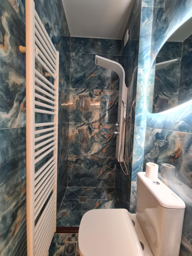 Shower 5, Sunny Home Private Jacuzzi Hydromassage, Fireplace, Acropolis & Lycabettus View, Underground Parking, Attica