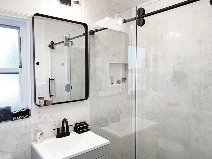 Bathroom 2, Malibu Private Beach Apartments, Los Angeles