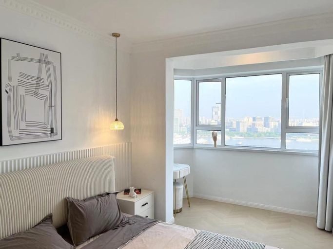 Bedroom 2, Warm Four Bedroom Apartment with Huangpu River View, Shanghai