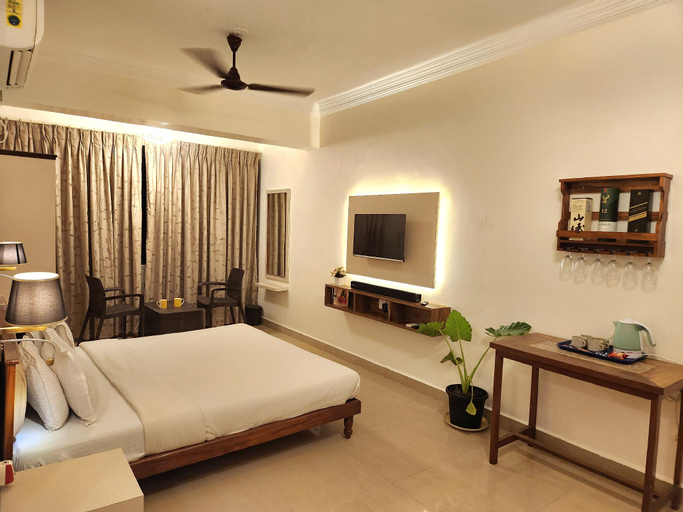 Bedroom 3, Yellow Tulip Apartment Vagator by Welkin Stays, North Goa