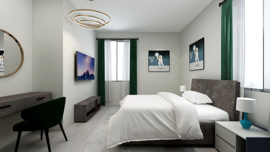 Bedroom 2, On Ikate Elegushi beach - 3bedroom home, Eti-Osa