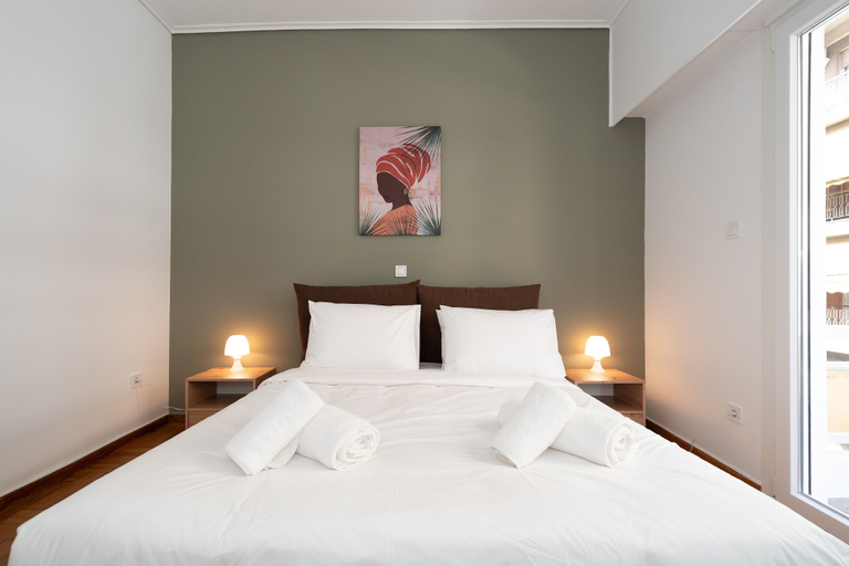 Bedroom 2, Contemporary Chic Apartment in Athens, Attica