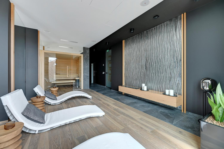 Bedroom, Tarasy Baltyku Seaside, Sauna, Gym & Free Parking by Downtown Apartments, Gdańsk City