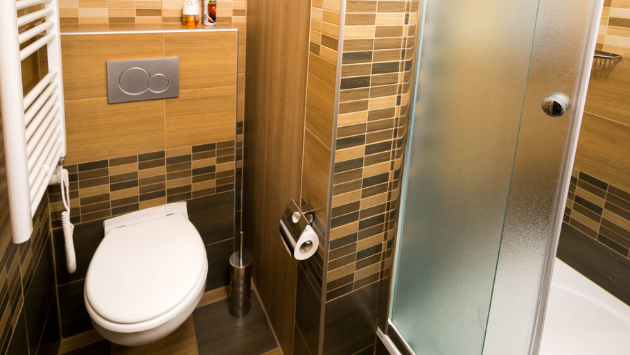 Bathroom 3, School Apartment by metro stop Vyšehrad, Praha 2