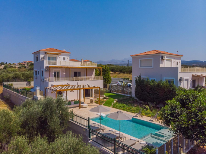 Exterior & Views, Estella Villa with Pool, Children Area, BBQ & Magnificent Views!, Crete
