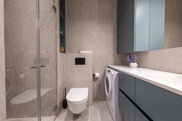 Bathroom 3, New Apartments w-AC I Free Garage Prkg by the Historic Bastion Wall I cohost, Vilniaus
