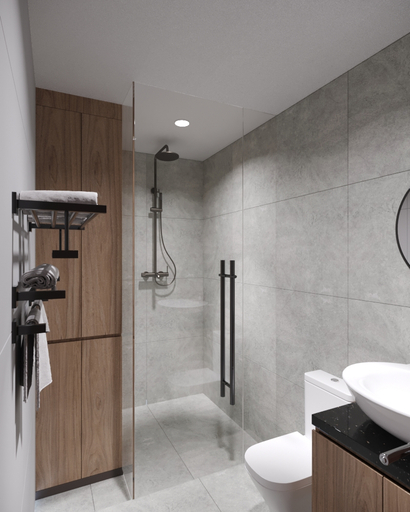 Bathroom 5, Sea View 2 Bedroom Pollux Apartment Tower Casaren 1601, Batam