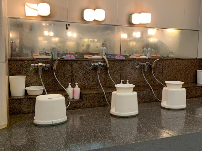 Bathroom, Funabashi Grand Sauna and Capsule Hotel - Male Only, Funabashi