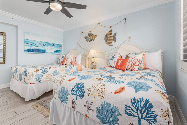 Bedroom 2, Beach Villas #401 - 250 Estero Blvd 2 Bedroom Condo by RedAwning, Lee
