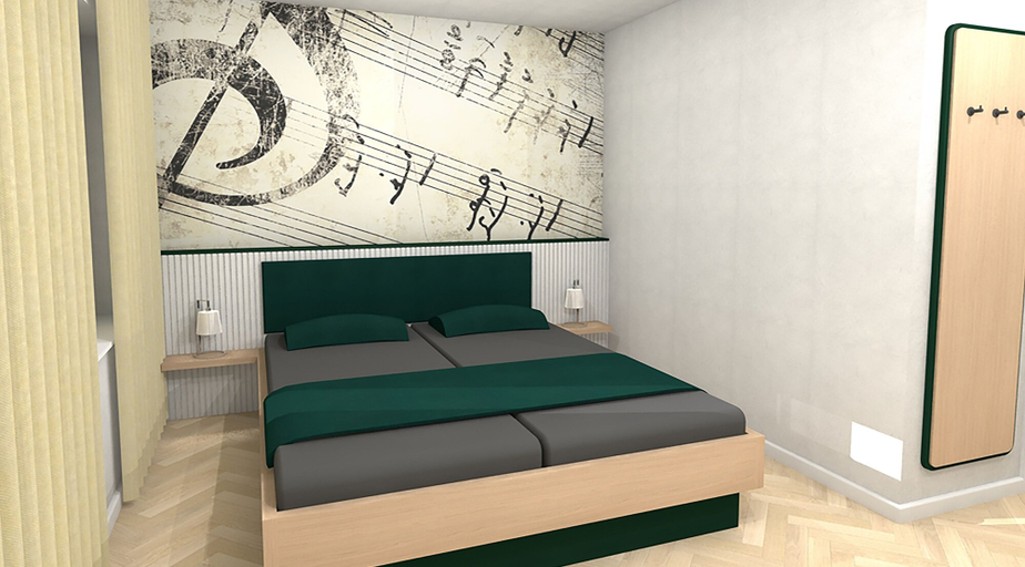 Bedroom 2, Hotel Klippenklang, Pinneberg