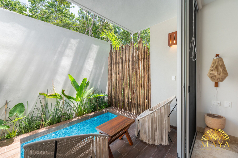 Indoor/outdoor pool, NHOA 112B Lux 1BR Condo Plunge Pool in Aldea Zama, Cozumel
