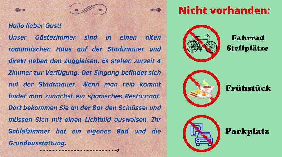 5, Hotelzimmer im alten Reihenhaus auf der Stadtmauer, Mainz-Bingen