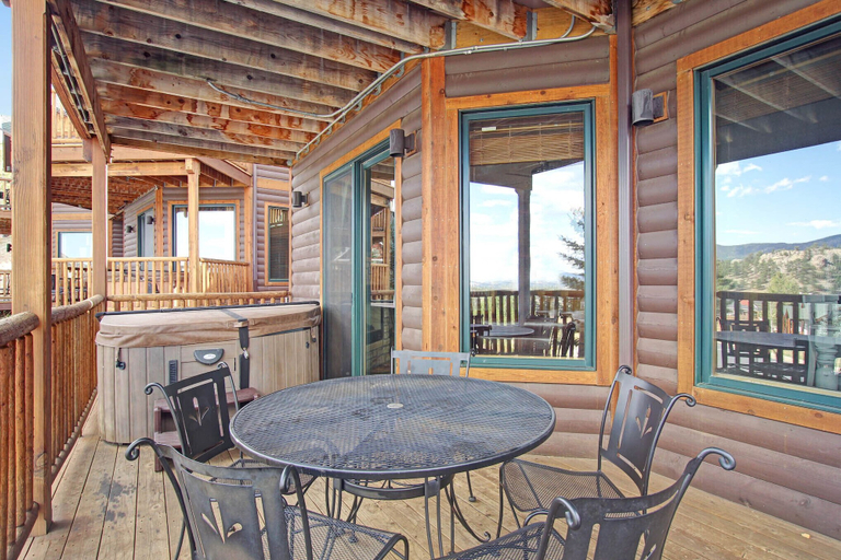Outdoor spa tub, Sheep Mountain 20b 2 Bedroom Condo by RedAwning, Larimer
