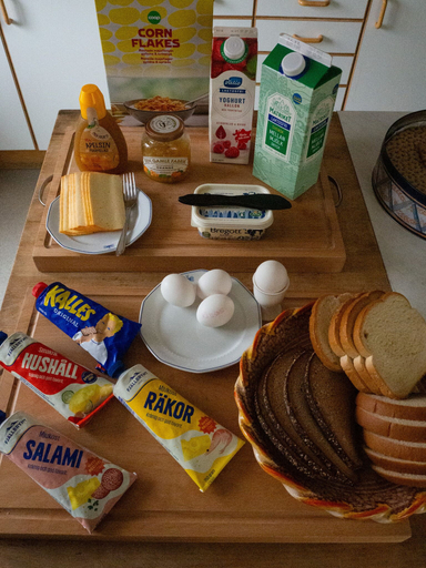 Breakfast meal, Siknäs Vandrarhem - Hostel, Mora
