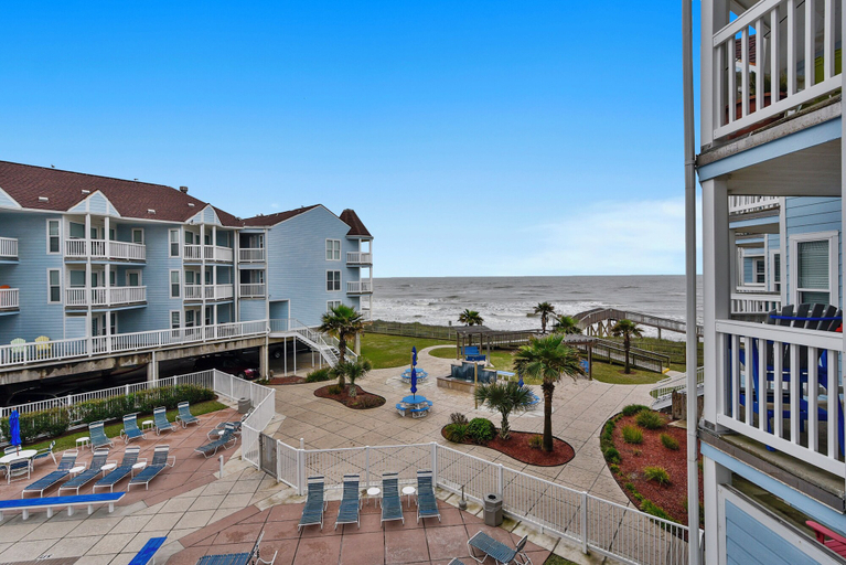 Balcony 4, Seascape 1214 Studio Bedroom Condo by RedAwning, Galveston