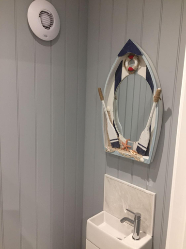 Bathroom 3, Allibella Shepherds Hut, Amazing Seaview, Private garden, Pet Friendly, Gwynedd