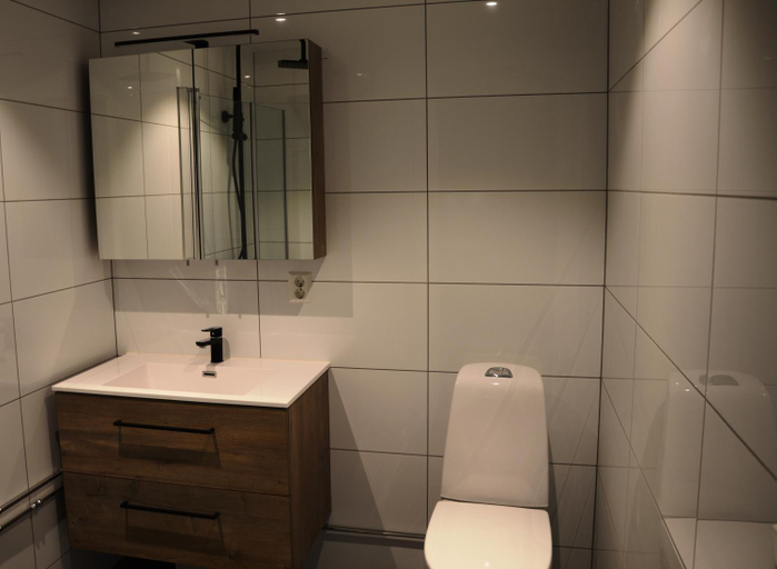 Bathroom, Fossheim Lodge - arealeffektiv minileilighet, Hemsedal