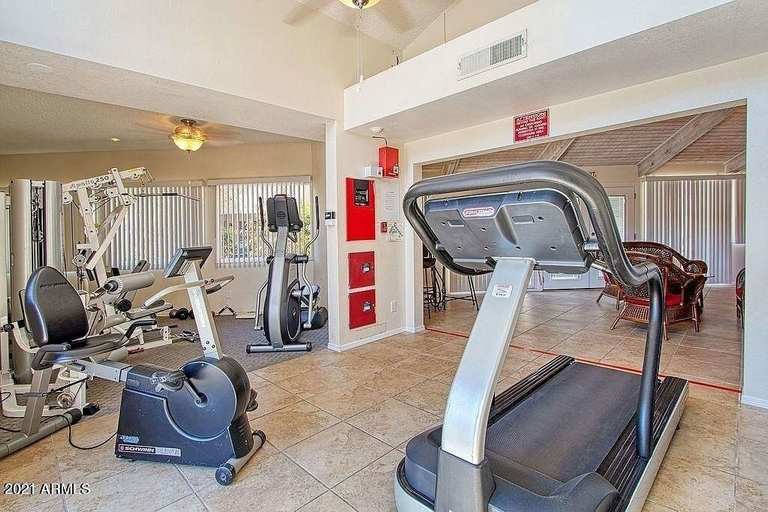 Fitness facility, Villa Stone Creek 2 Bedroom Condo by RedAwning, Maricopa