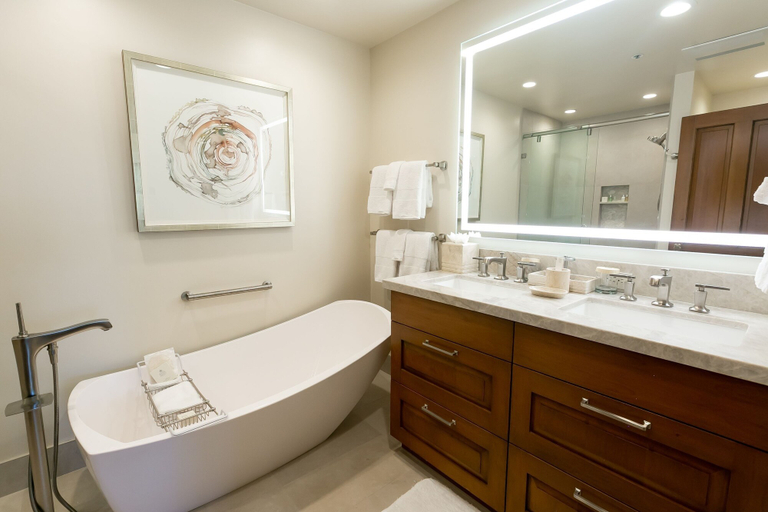Bathroom 2, Deluxe Two Queen Room Hotel Room by RedAwning, Summit