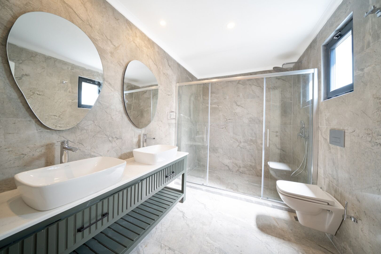 Bathroom, Villa Larissa With Sea View, Fethiye