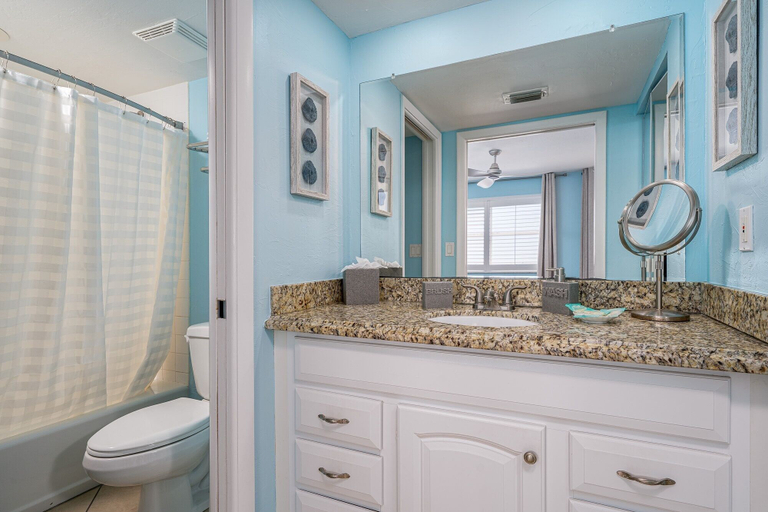 Bathroom, Spectacular Gulf Front Corner Unit 2 Bedroom Condo by RedAwning, Lee