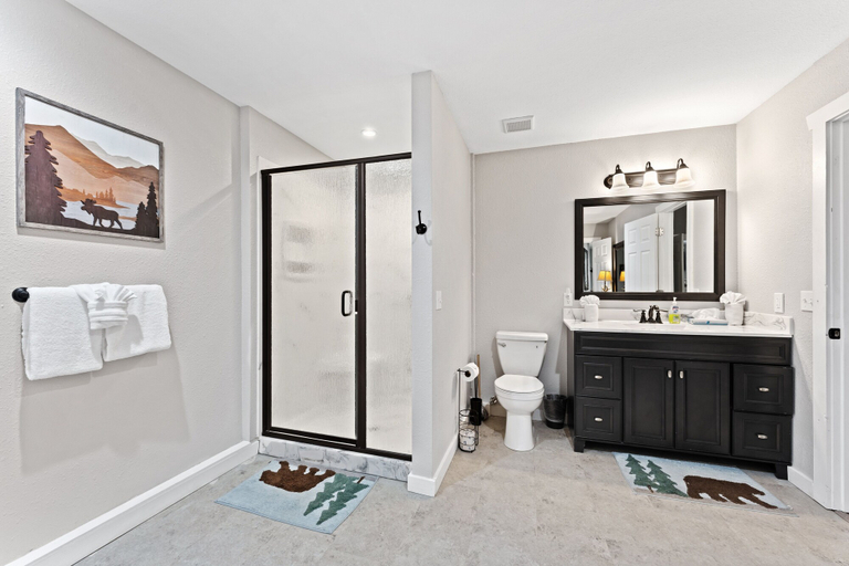 Bathroom 3, Whispering Woods Lodge-sleeps 10 4 Bedroom Home by RedAwning, Stone
