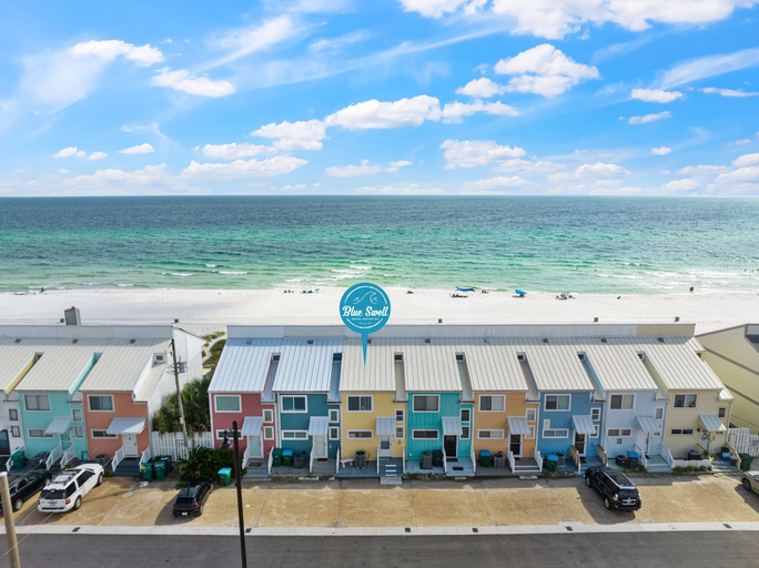 Exterior & Views 2, 2bd/2.5ba Gulf Front Townhome Near Pier Park! Gulf Views! Beach Access!, Bay