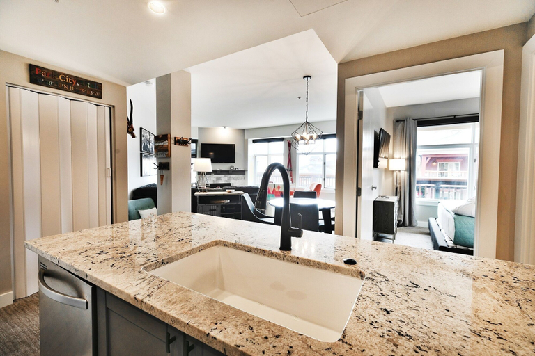 Interior 5, Your own balcony, full kitchen in Canyons Village by RedAwning, Summit