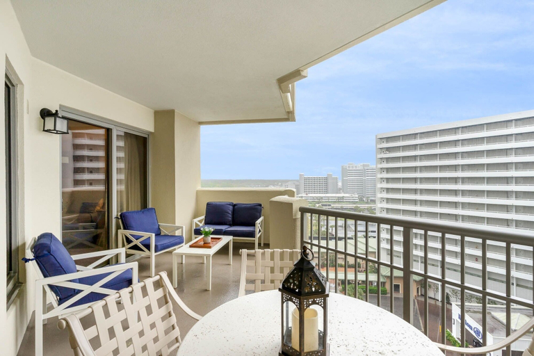 Balcony 2, Ocean View 3 Bedroom Unit at Royale Palms-907 3 Condo, Horry