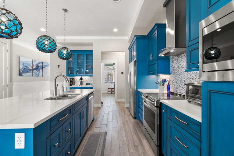 Private kitchen 3, Sea Pointer Inn - Private Beach House With Pool 3 Bedroom Home by RedAwning, Cameron