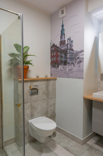 Bathroom 4, Moon Hostel, Poznań City