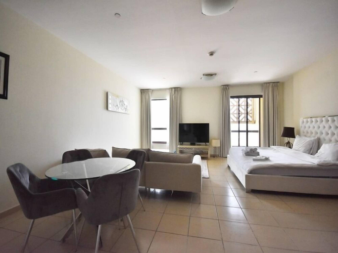 Bedroom 4, Modern Studio with Sweeping City Views, Dubai