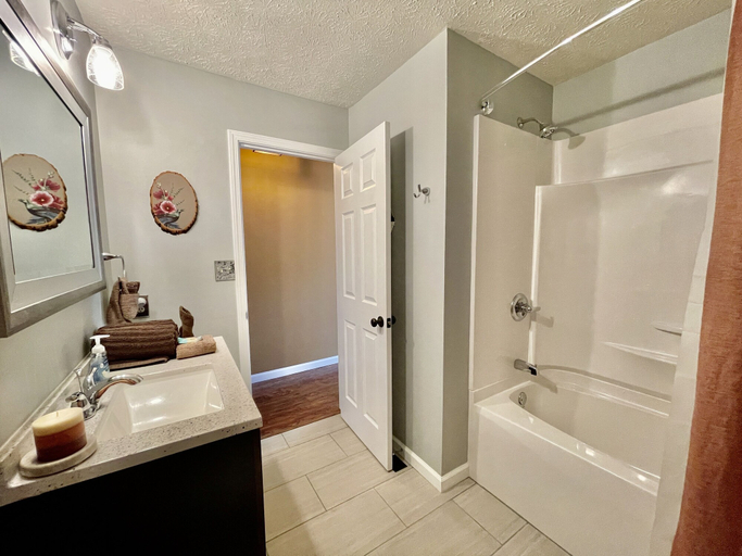 Bathroom 3, Wearadise Mountain Views Home features Hot Tub and Fire Pit by RedAwning, Sevier