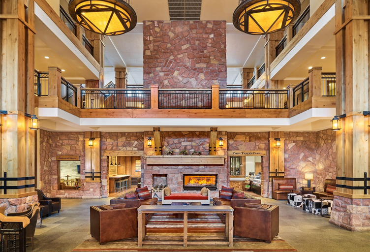 Lobby, Grand Summit views and location, next to slopes by RedAwning, Summit