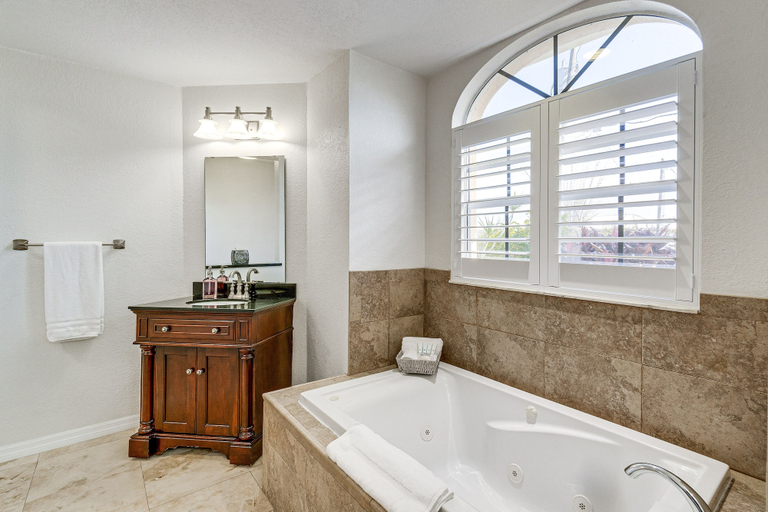 Bathroom 4, Luxe Waterfront Oasis w/ Dock, Heated Pool & Spa!, Charlotte